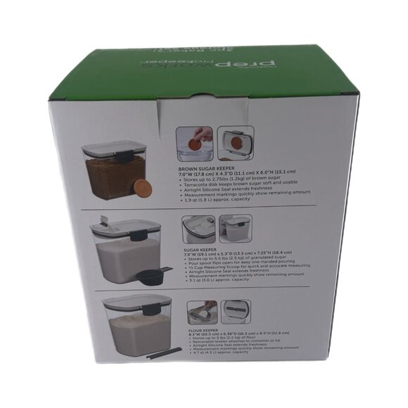 Prepworks ProKeeper 3 pc Baker's Storage Containers w/Latching Lids, Acc, NIB - Picture 3 of 5